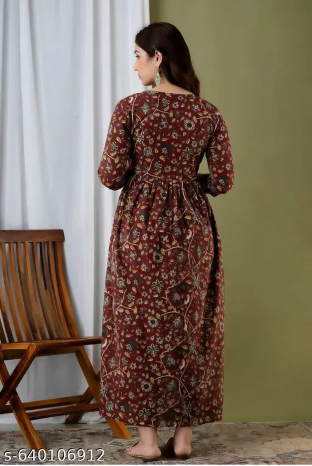 Mamaglow maternity kurti printed gown feeding kurti gown