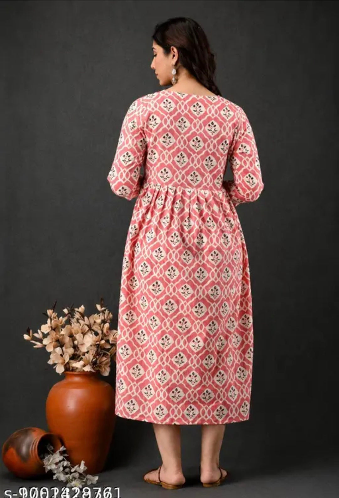 Mamaglow maternity kurti printed gown feeding kurti gown
