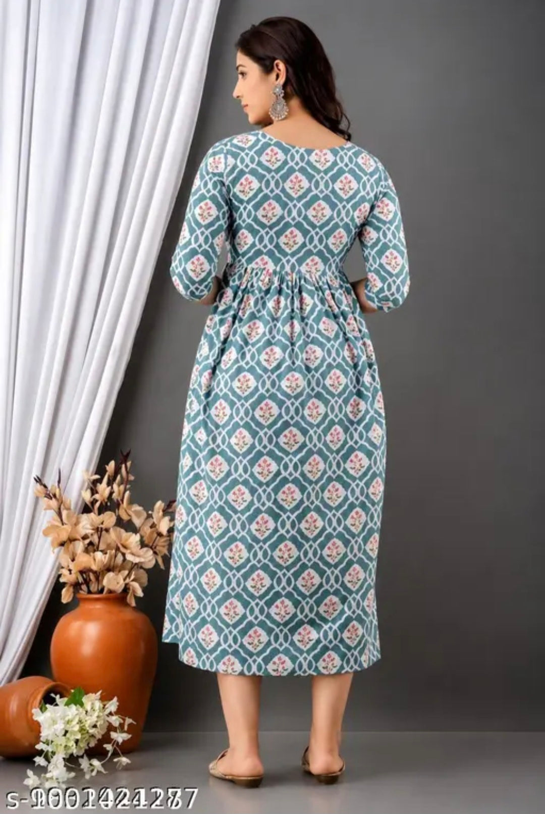 Mamaglow maternity kurti printed gown feeding kurti gown